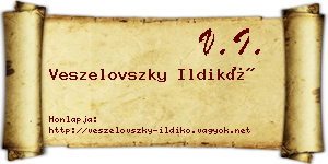 Veszelovszky Ildikó névjegykártya