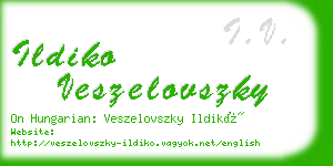 ildiko veszelovszky business card